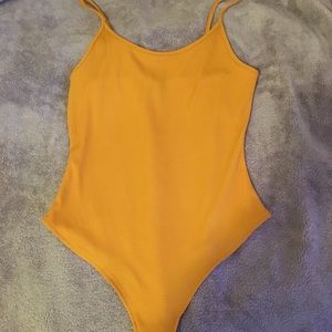 Forever 21 Mustard Bodysuit